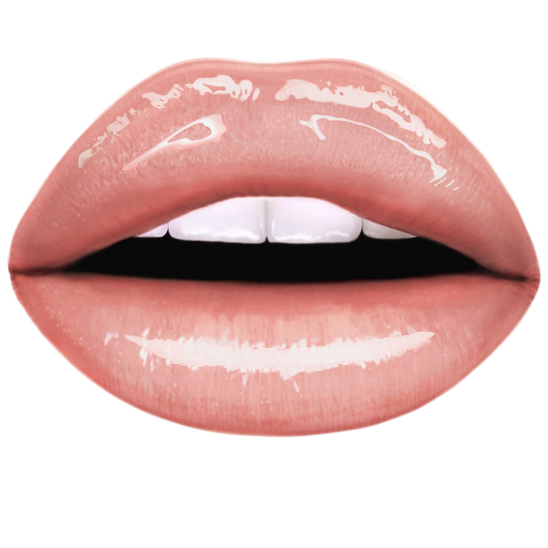 A pair of lips with LiveGlam 'Nice n Plump' lip plump serum applied