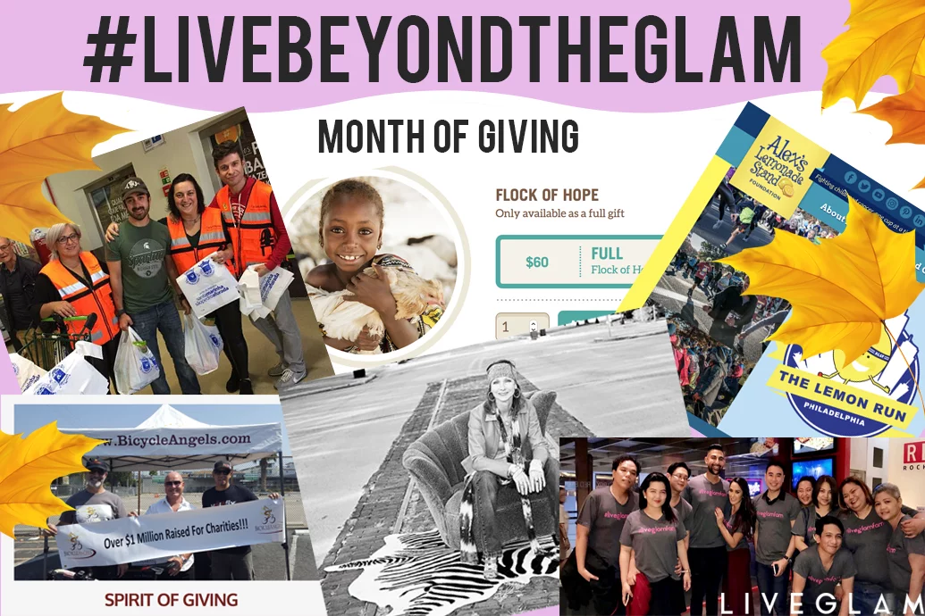 #LiveBeyondTheGlam: Our Month of Giving Back