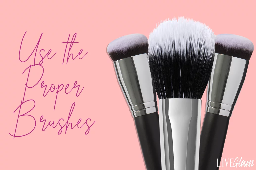 avoid cakey foundation with this brush