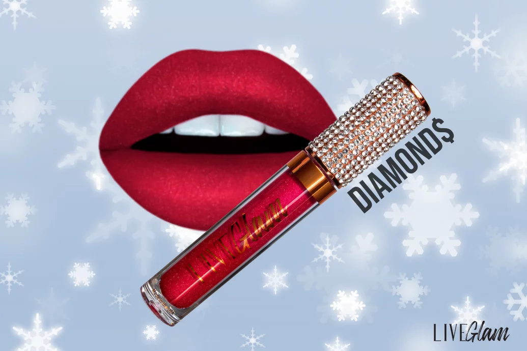 metallic red lipstick for winter