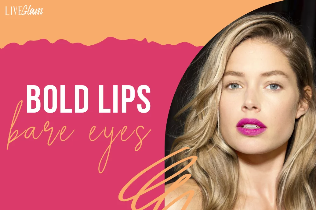 how to wear bold lipstick without eye makeup
