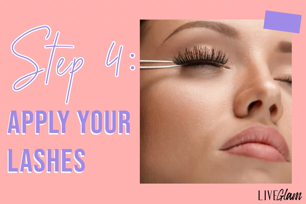 steps for applying fake eyelashes