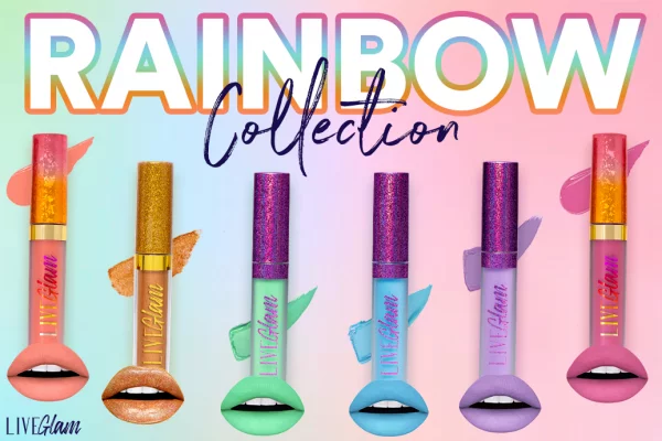 LiveGlam Rainbow Collection lippies 2021